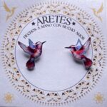 Aretes artesanales de Colibri Rojizo Pechi Rosado– Accesorios exclusivos inspirados en la fauna Colombiana.