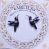 Aretes artesanales de Colibri Tropical– Accesorios exclusivos inspirados en la fauna Colombiana.